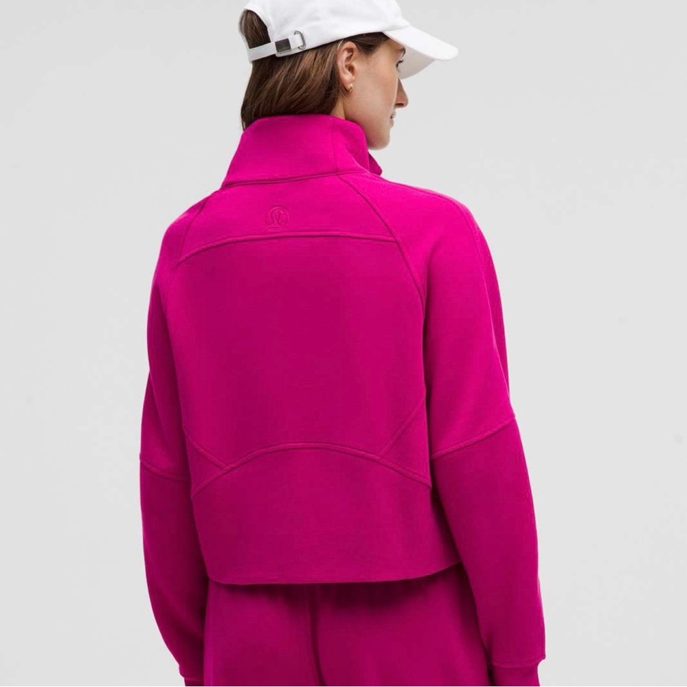 NWT Lululemon Scuba Oversized Funnel Neck Hoodie – Ripened Raspberry/Gold – XS/S - Picture 4 of 10